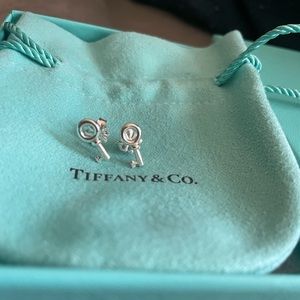 Authentic Tiffany & Co Mini Key Stud earrings